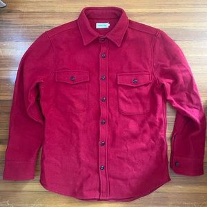 Taylor Stitch Maritime Wool Shirt Jacket Cherry Red size 40 (L)